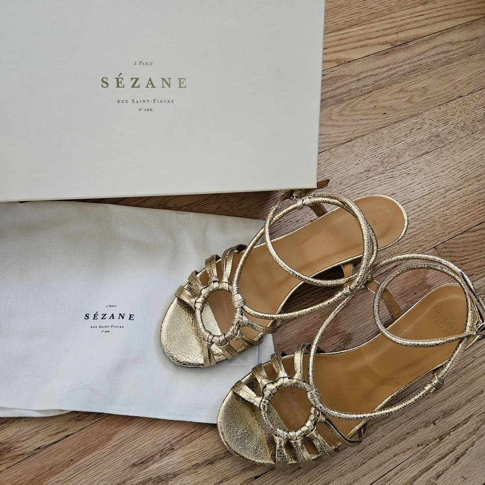 Sezane Gloria Gold Women's Sandals